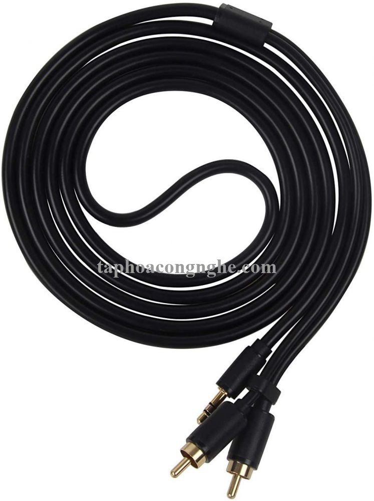 Unitek 28524 Y-C9022BK 3M Màu Đen Cáp Loa 1 Jack 3.5Mm Ra 2 Đầu Hoa Sen 30028524